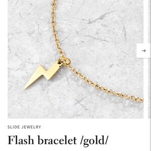 Slide Jewels Gold bracelet with lightning charm